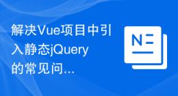 解决Vue项目中引入静态jQuery的常见问题